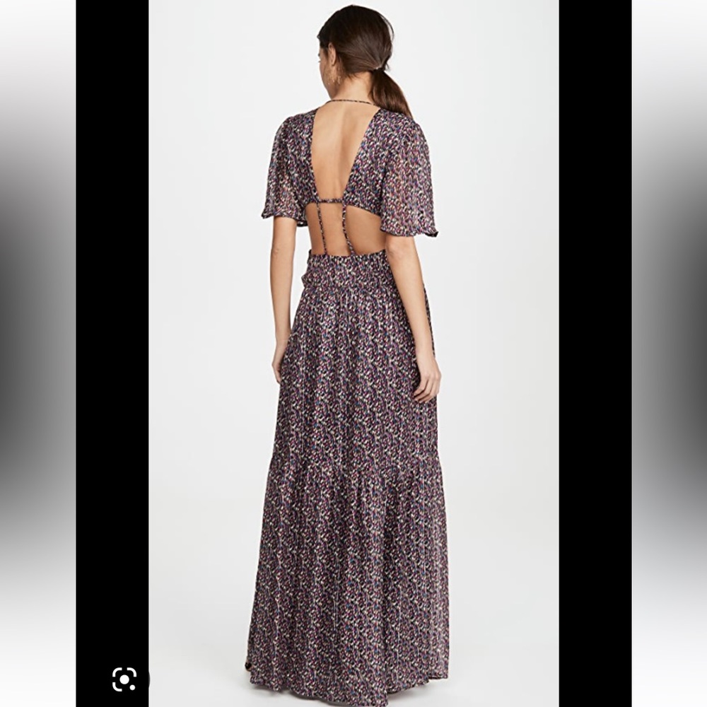 BA&SH DIVINE SILK-BLEND MAXI DRESS